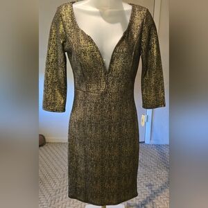 Shop WTD Black And Gold Dress
